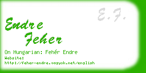 endre feher business card